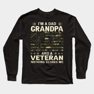 I'M A Dad Grandpa And Veteran Long Sleeve T-Shirt